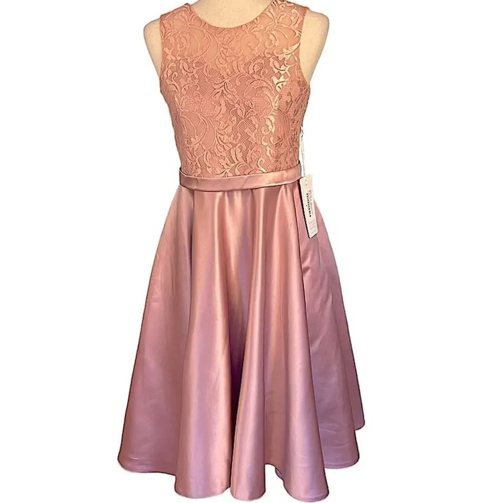beige lace sequin dress Olive over sequin lace fabric. Coast Guard Base Charleston Color:Pearl WOB2025